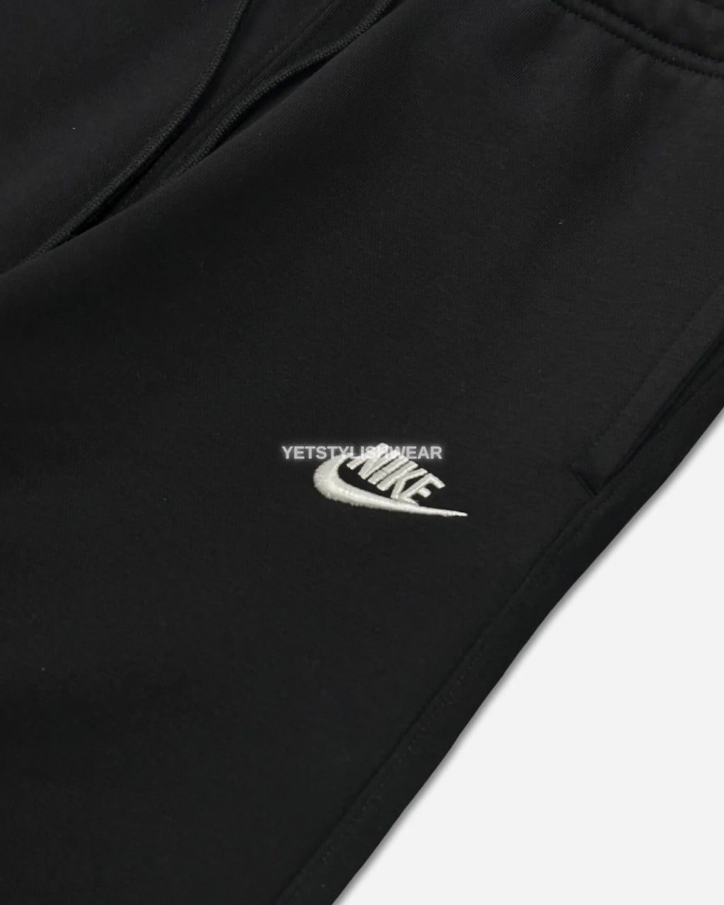 Club Fleece Bungee Eşofman Altı - Siyah