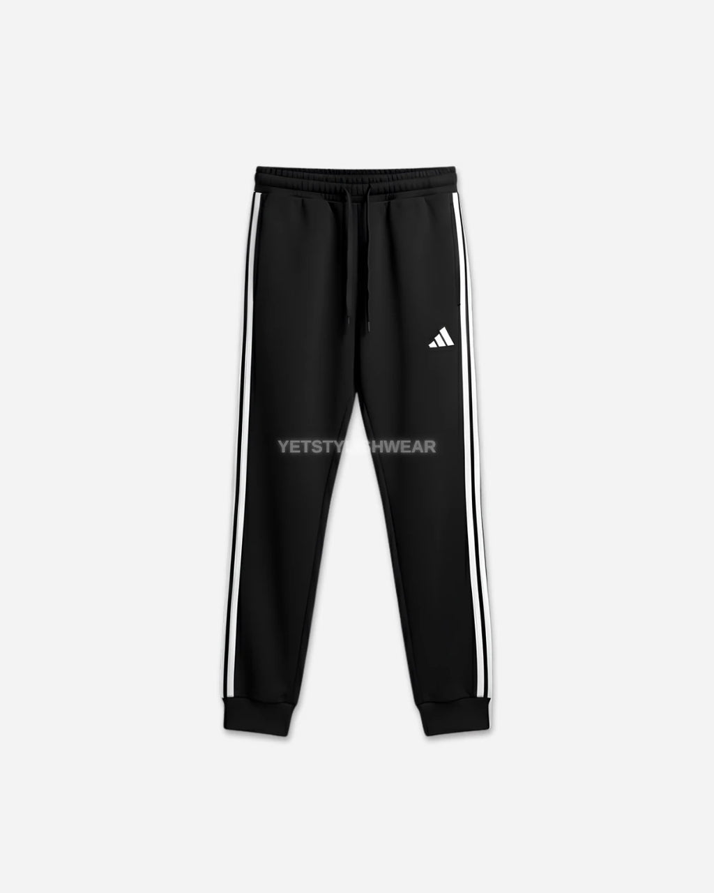 Essentials 3-Stripes Fleece Eşofman Altı - Siyah