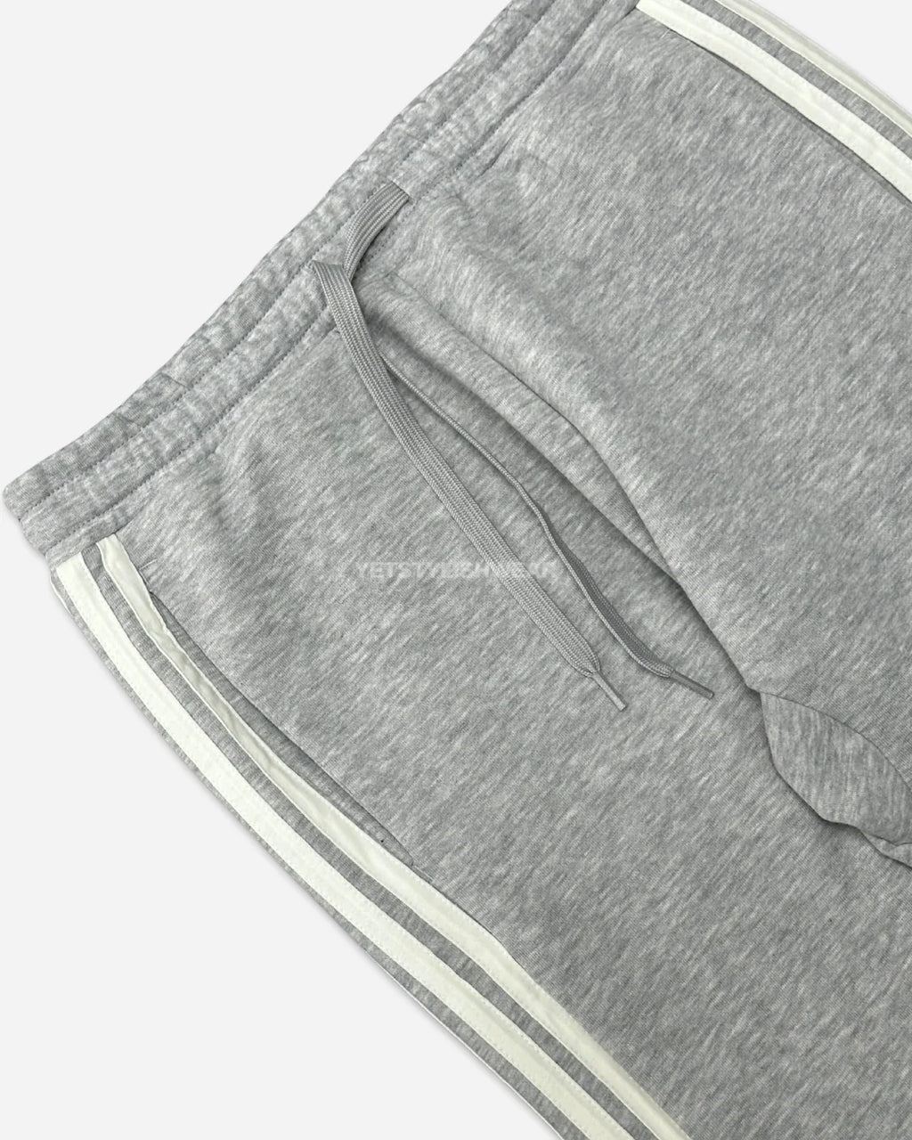 Essentials 3-Stripes Fleece Eşofman Altı - Gri Melanj
