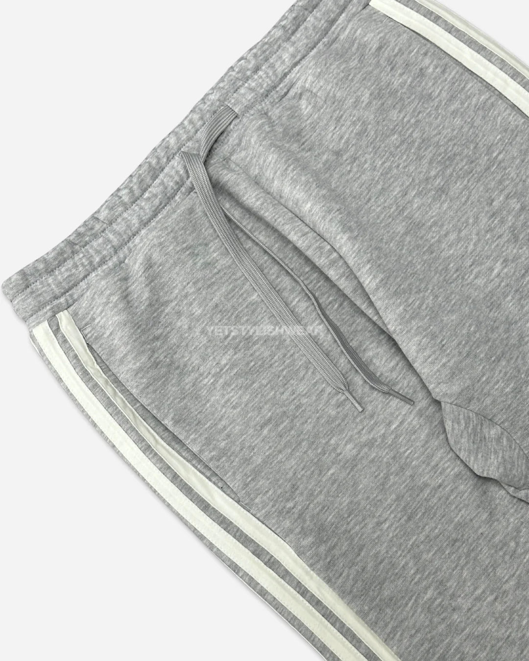Essentials 3-Stripes Fleece Eşofman Altı - Gri Melanj