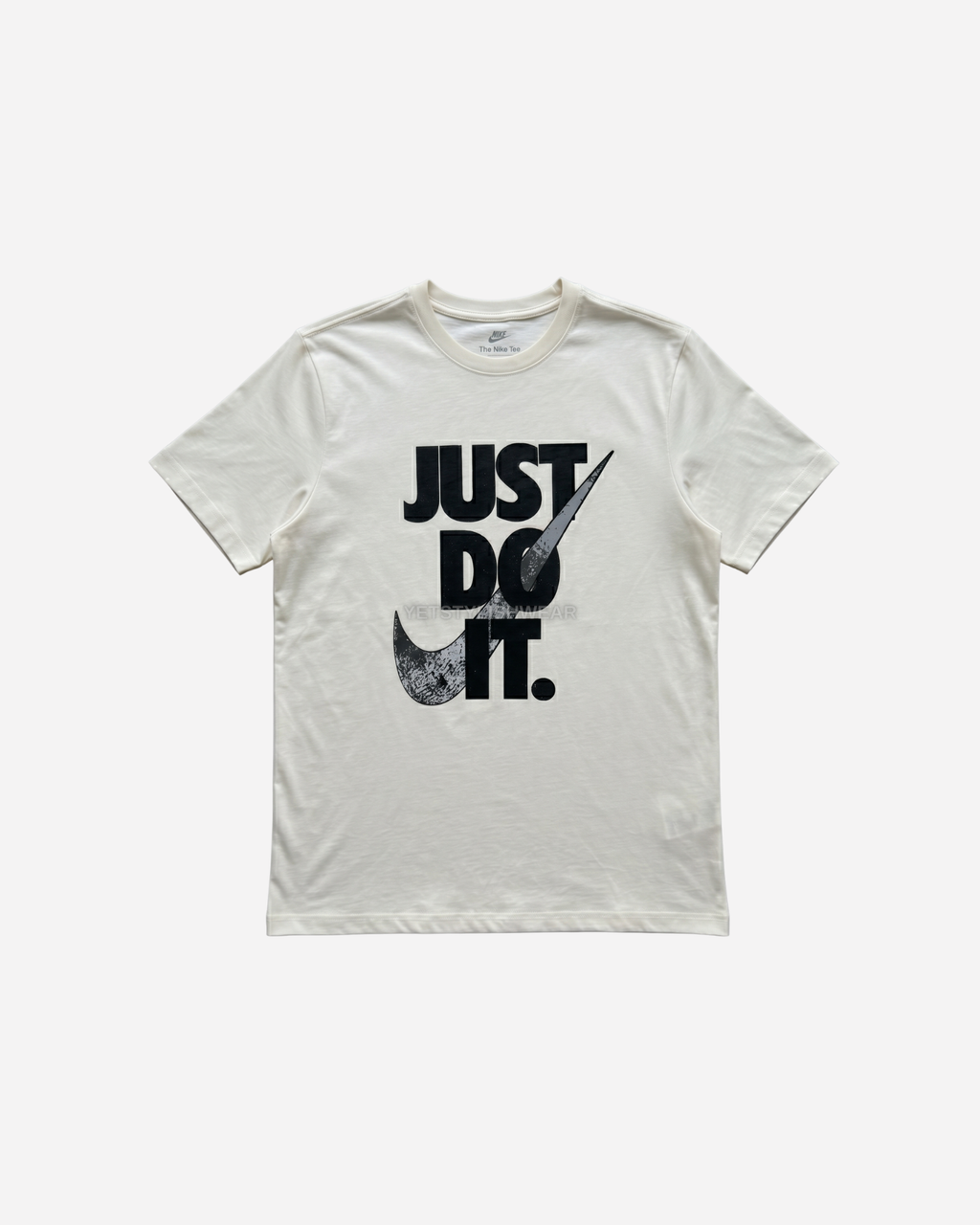 Just Do It Tişört - Ekru Beyaz