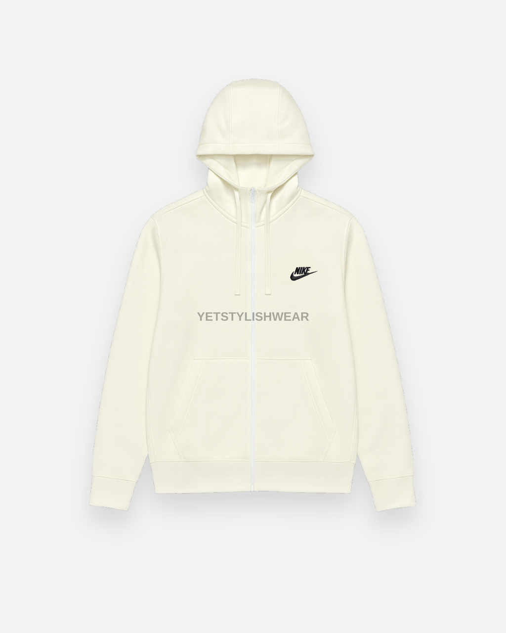 Club Fleece Hırka - Ekru Beyaz
