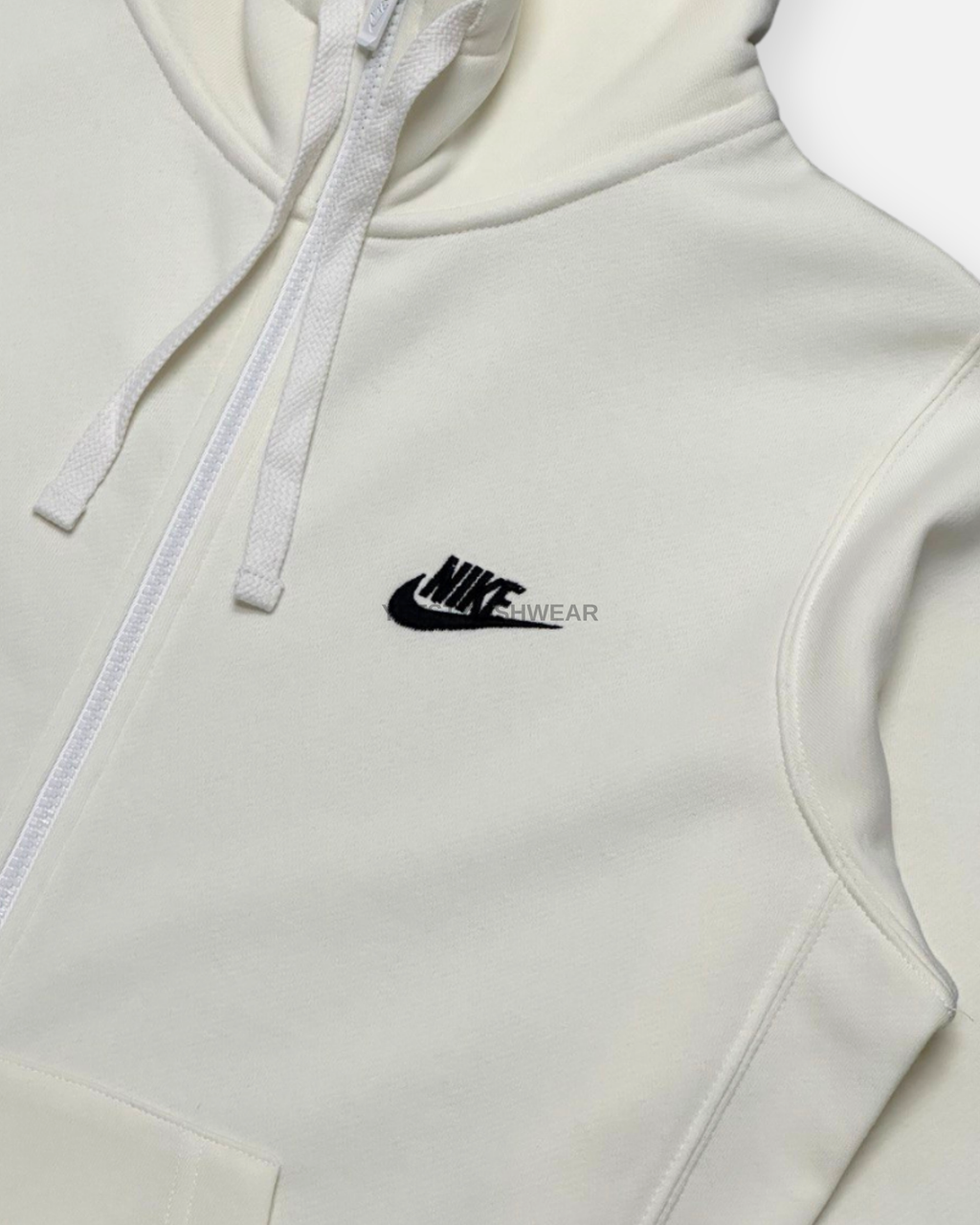 Club Fleece Hırka - Ekru Beyaz