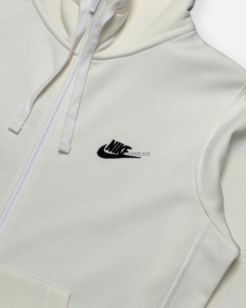 Club Fleece Hırka - Ekru Beyaz