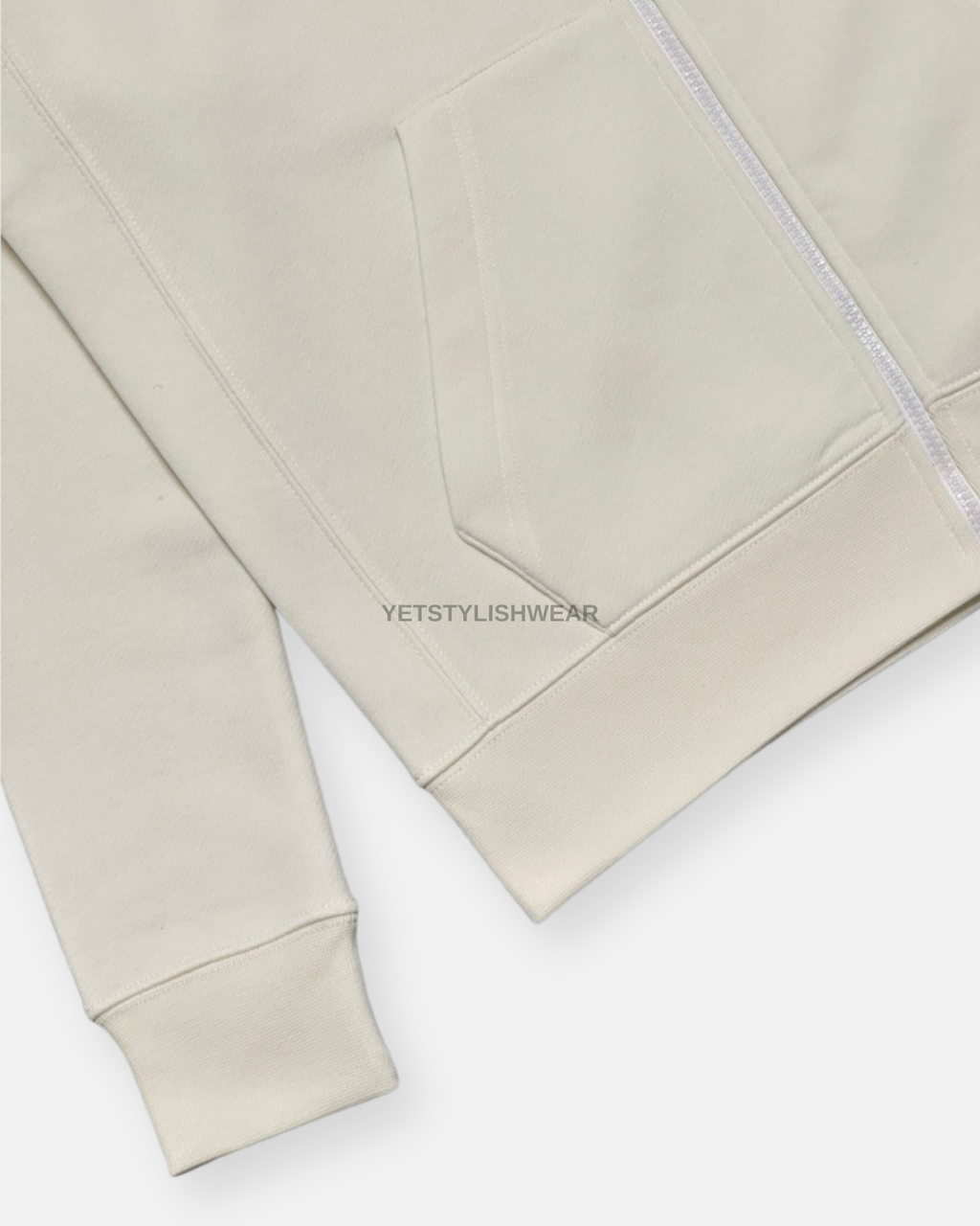 Club Fleece Hırka - Ekru Beyaz