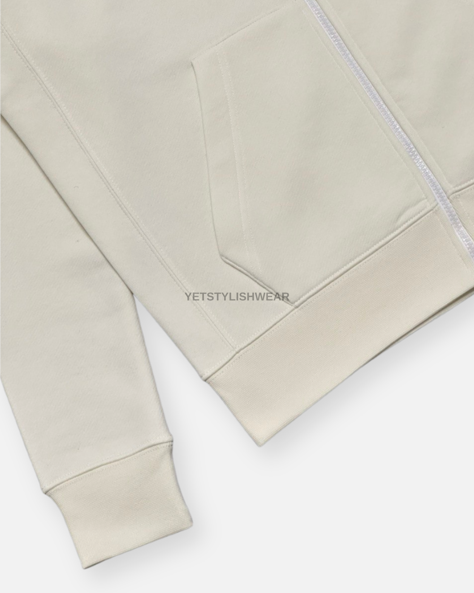 Club Fleece Hırka - Ekru Beyaz