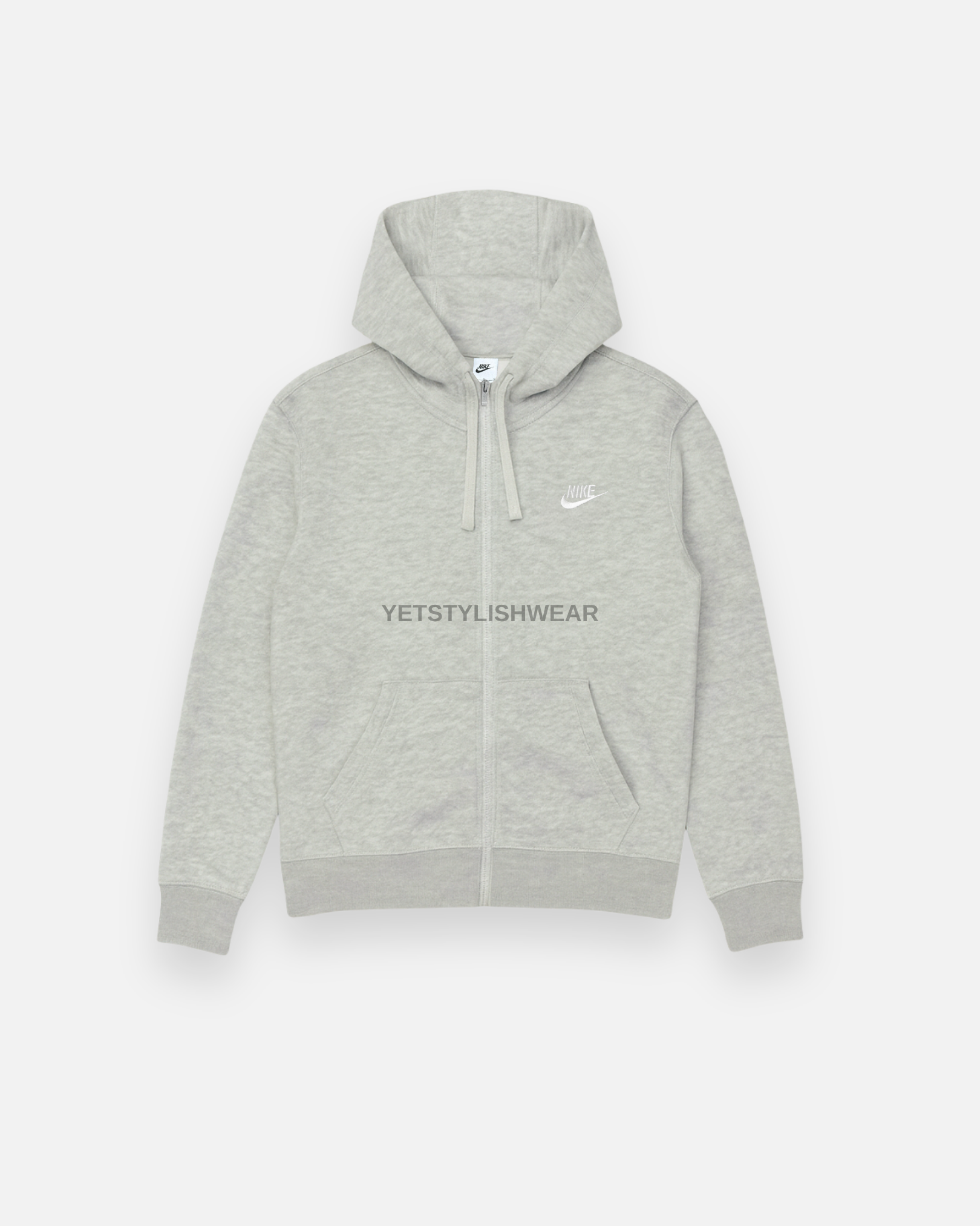 Club Fleece Hırka - Gri Melanj