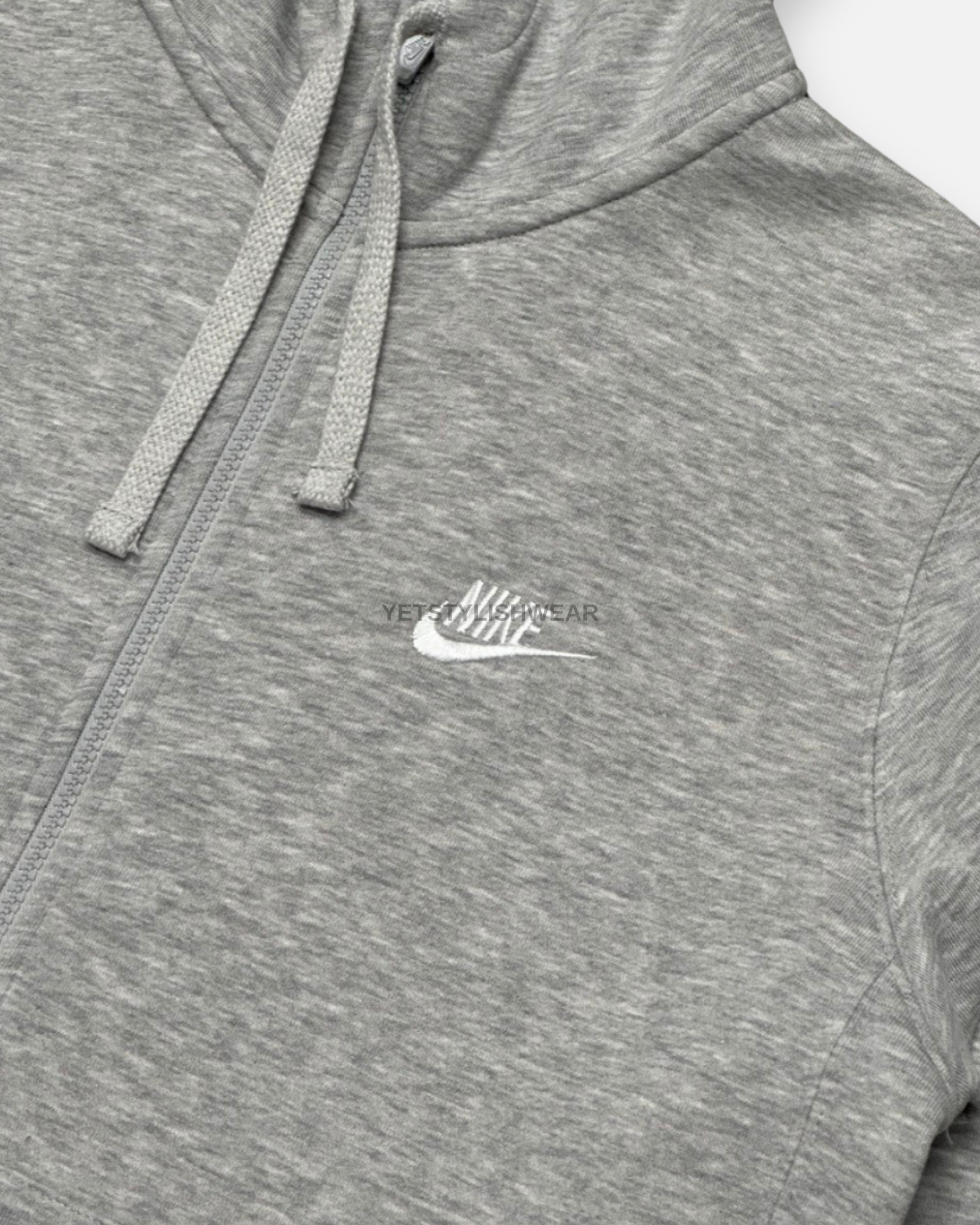 Club Fleece Hırka - Gri Melanj