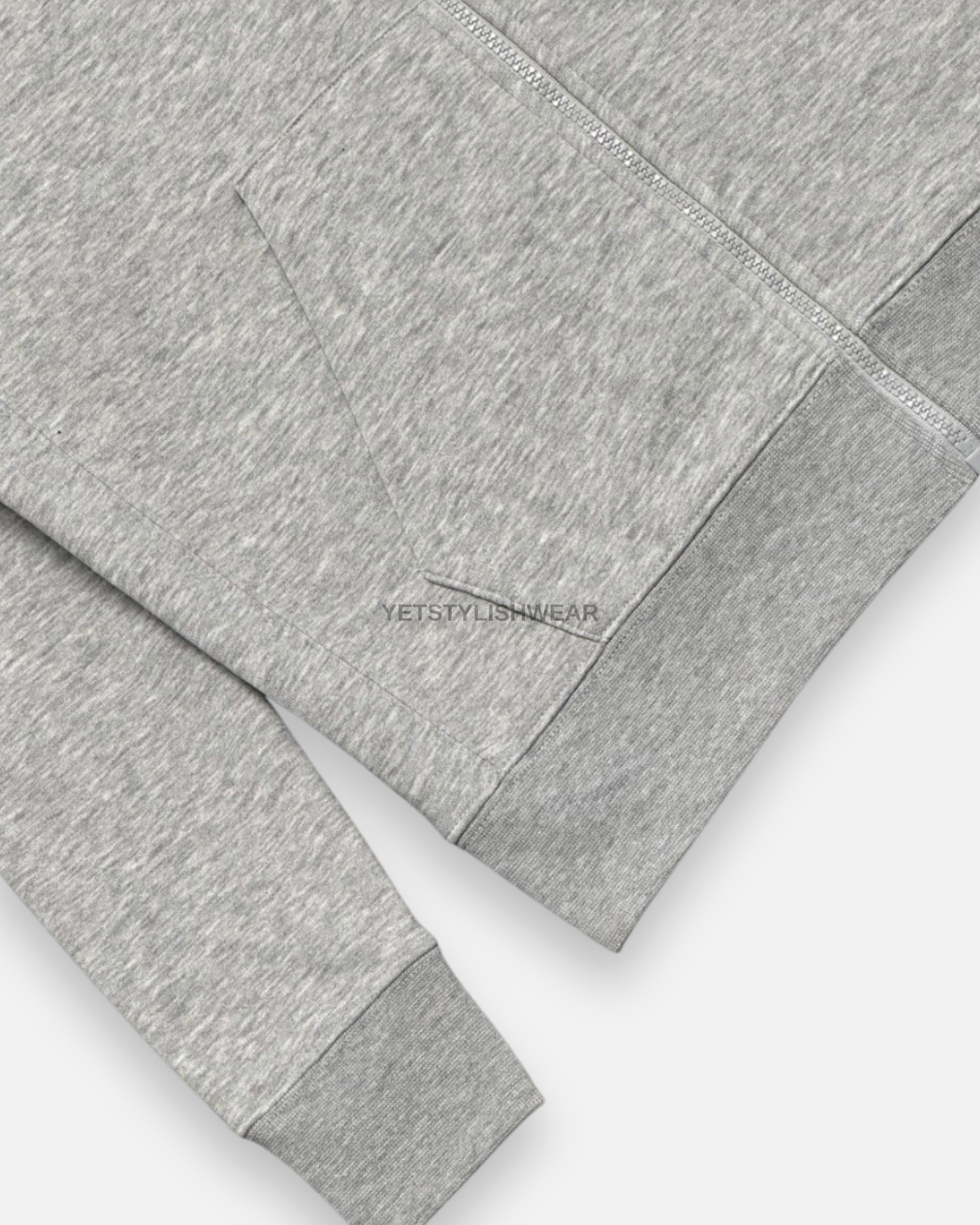 Club Fleece Hırka - Gri Melanj