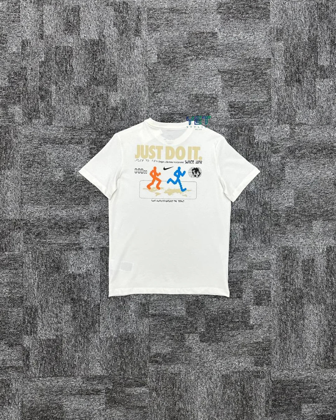 Running Tişört - Ekru Beyaz