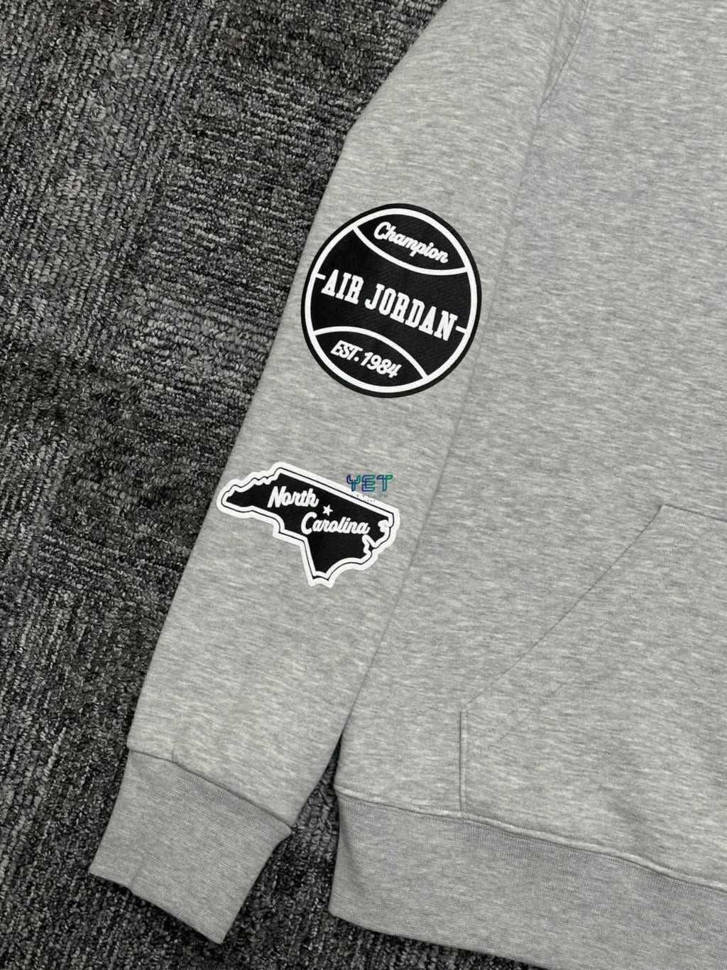 Jrdn Essentials Fleece Hoodie - Gri Melanj