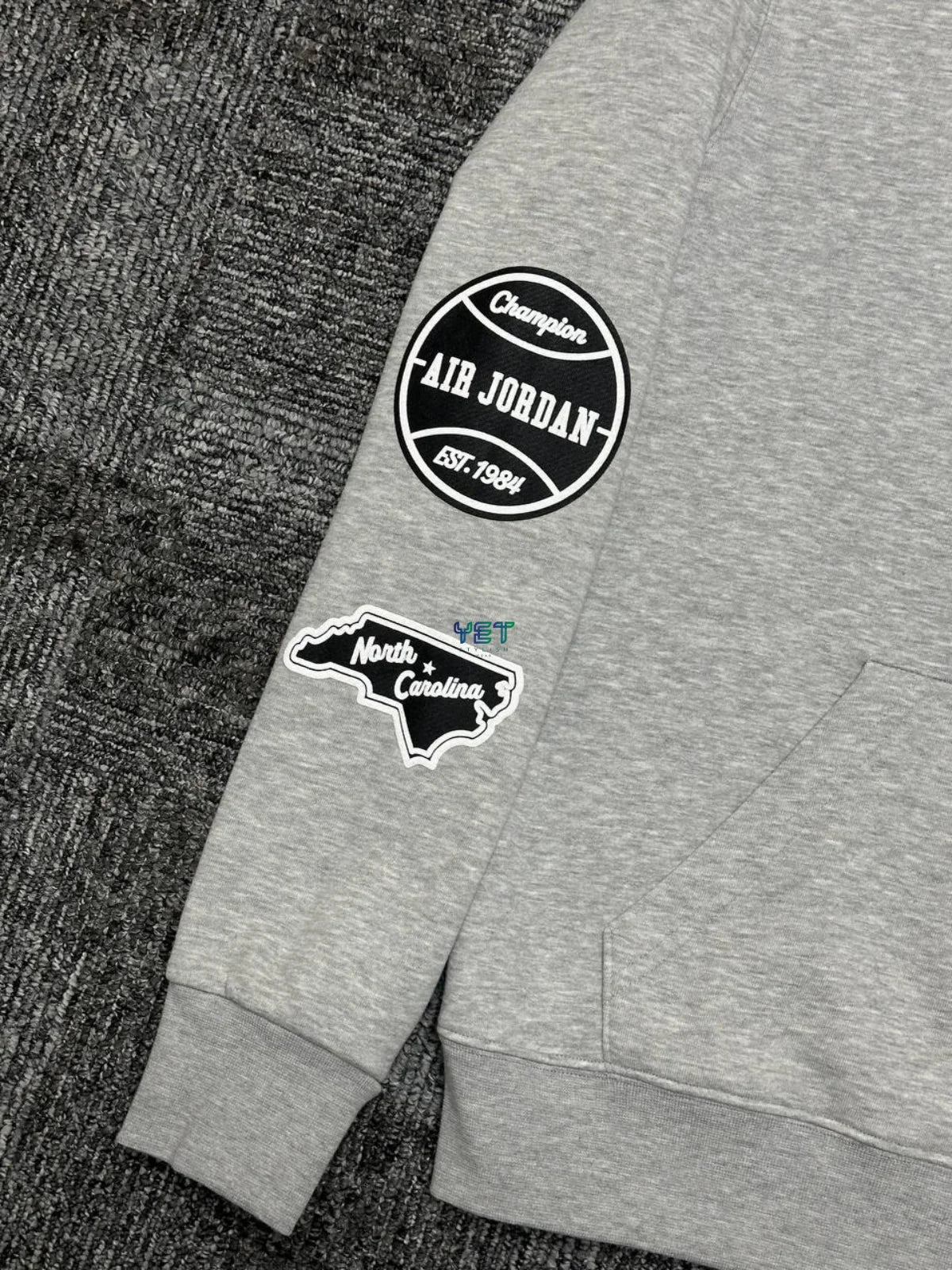 Jrdn Essentials Fleece Hoodie - Gri Melanj
