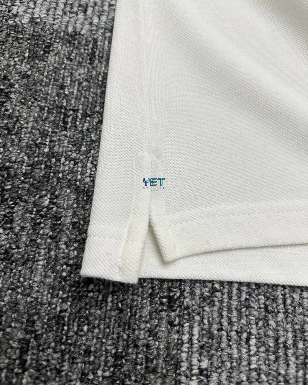 Club Fleece Polo Yaka Tişört - Ekru Beyaz