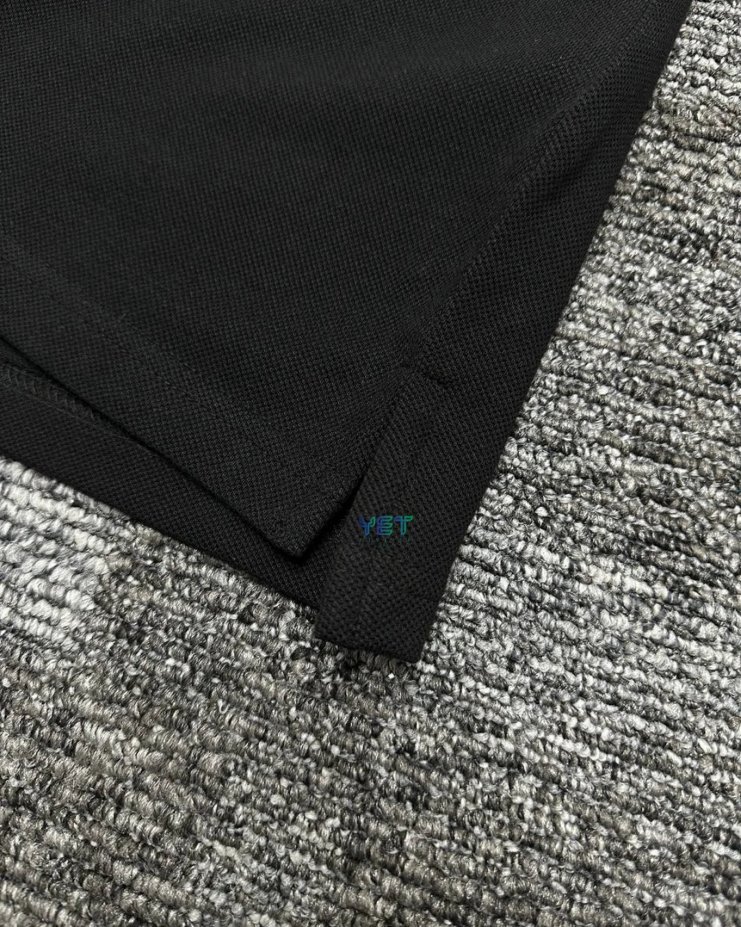 Club Fleece Polo Yaka Tişört - Siyah