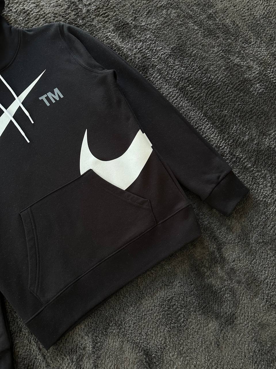 Semi-Brushed Back Hoodie - Siyah