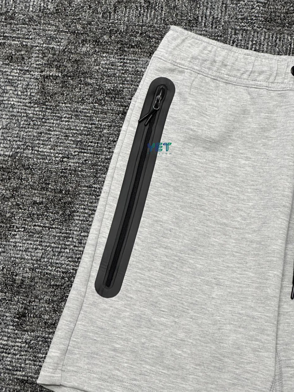 Tech Fleece Windrunner Şort - Gri Melanj