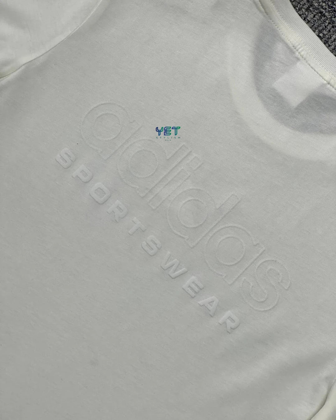Sportswear Tişört - Ekru Beyaz