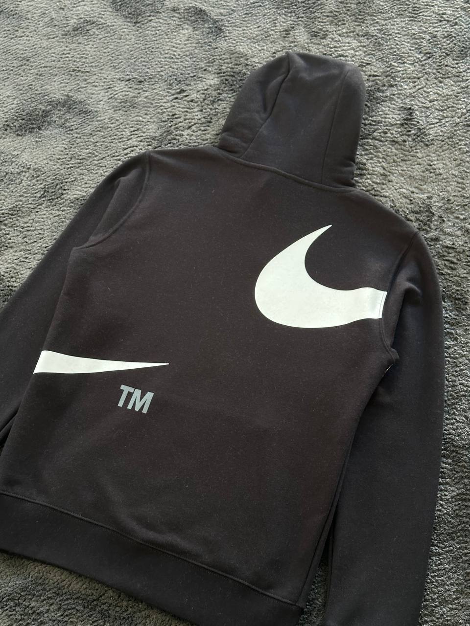 Semi-Brushed Back Hoodie - Siyah