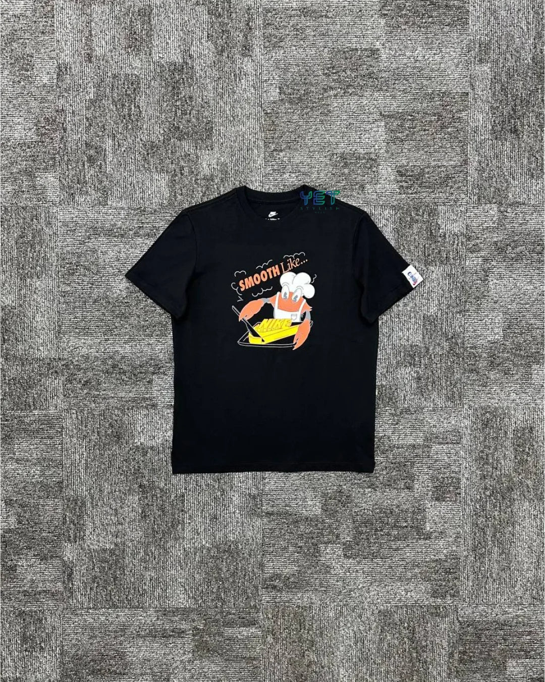 Sportswear "Smooth" Tişört - Siyah