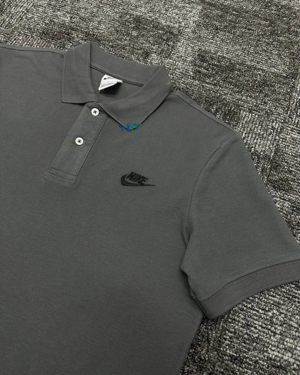 Club Fleece Polo Yaka Tişört - Füme