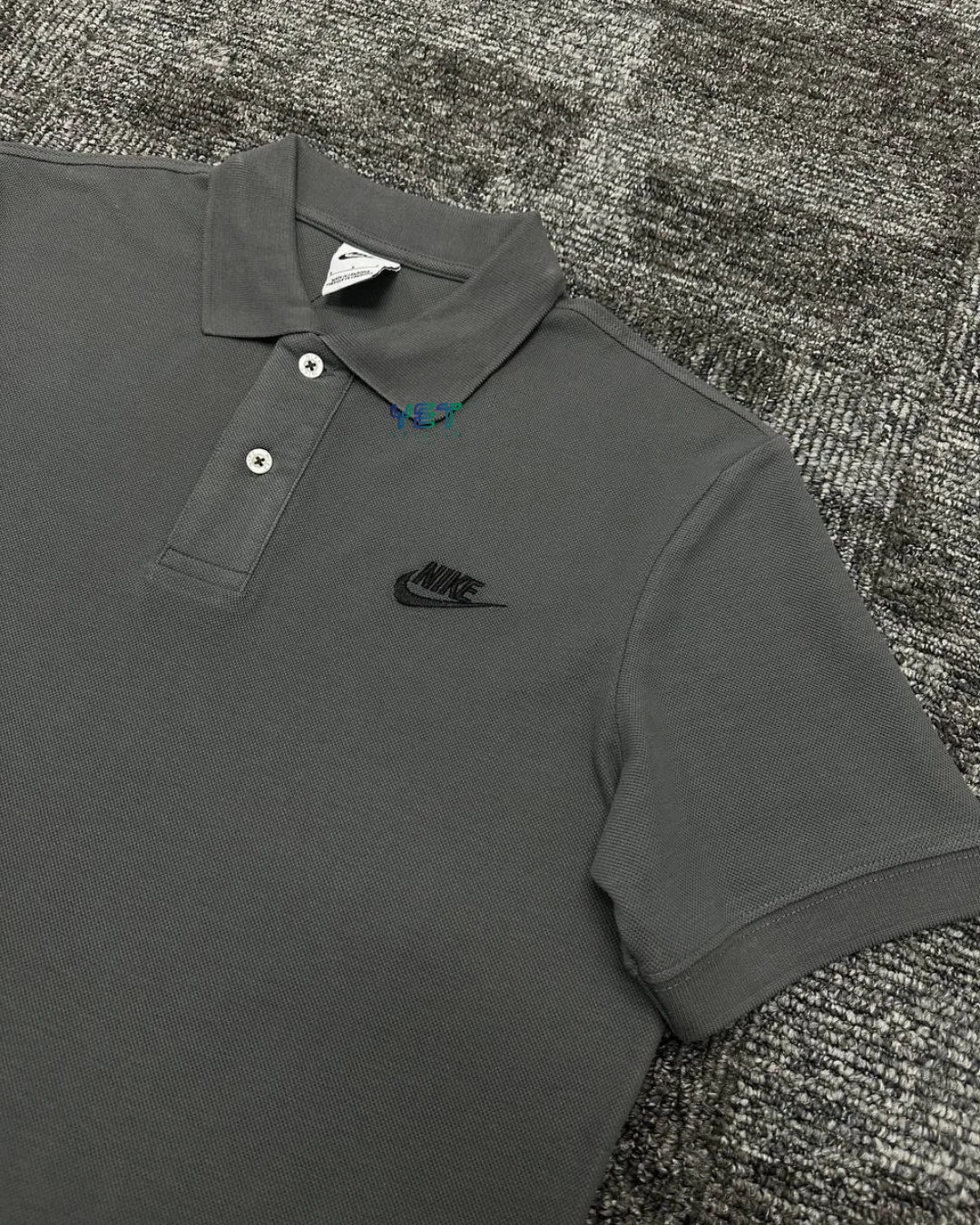 Club Fleece Polo Yaka Tişört - Füme