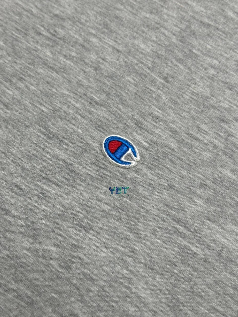 Crewneck Mini Logo Tişört - Gri Melanj