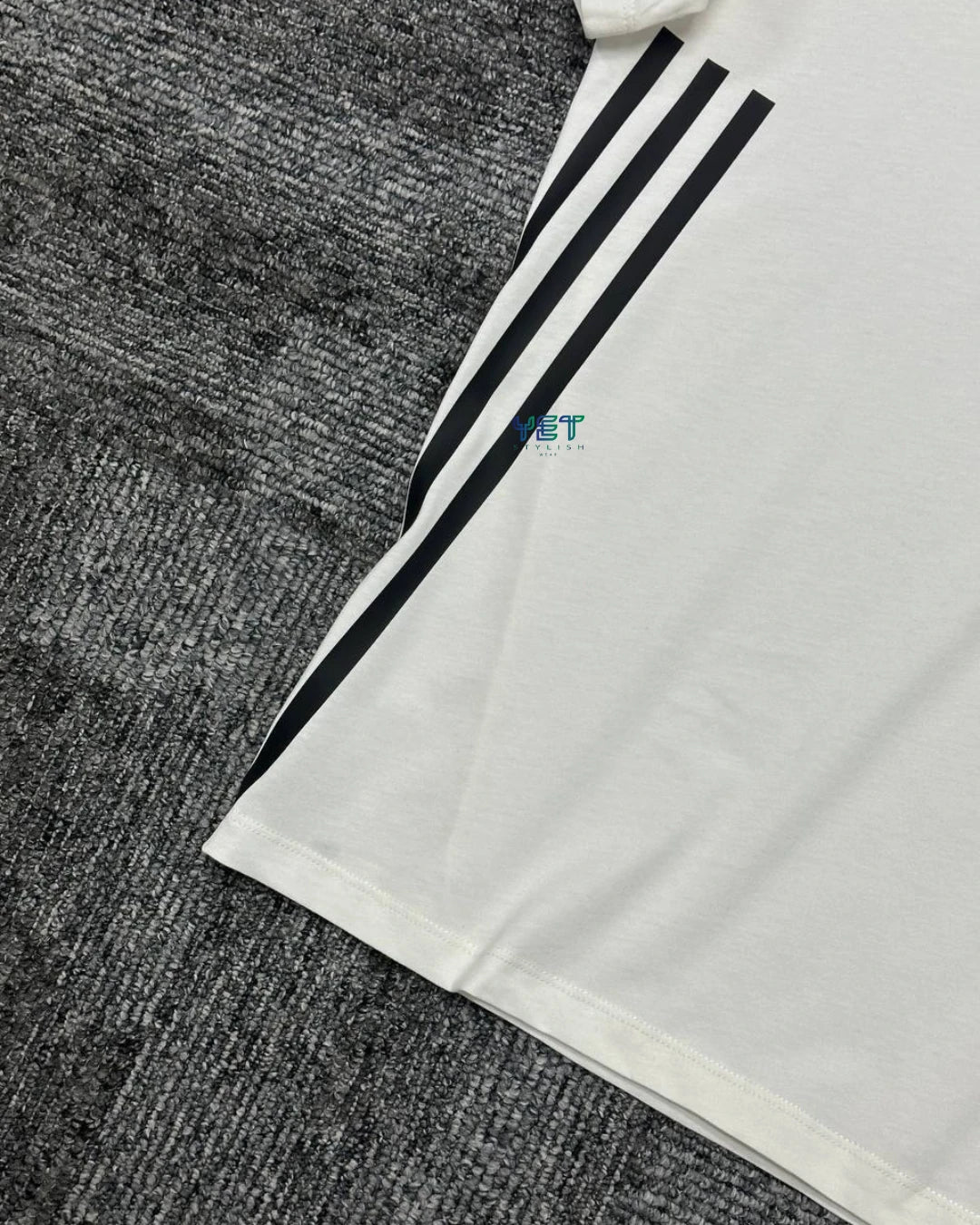 Future Icons 3-Stripes Tişört - Ekru Beyaz