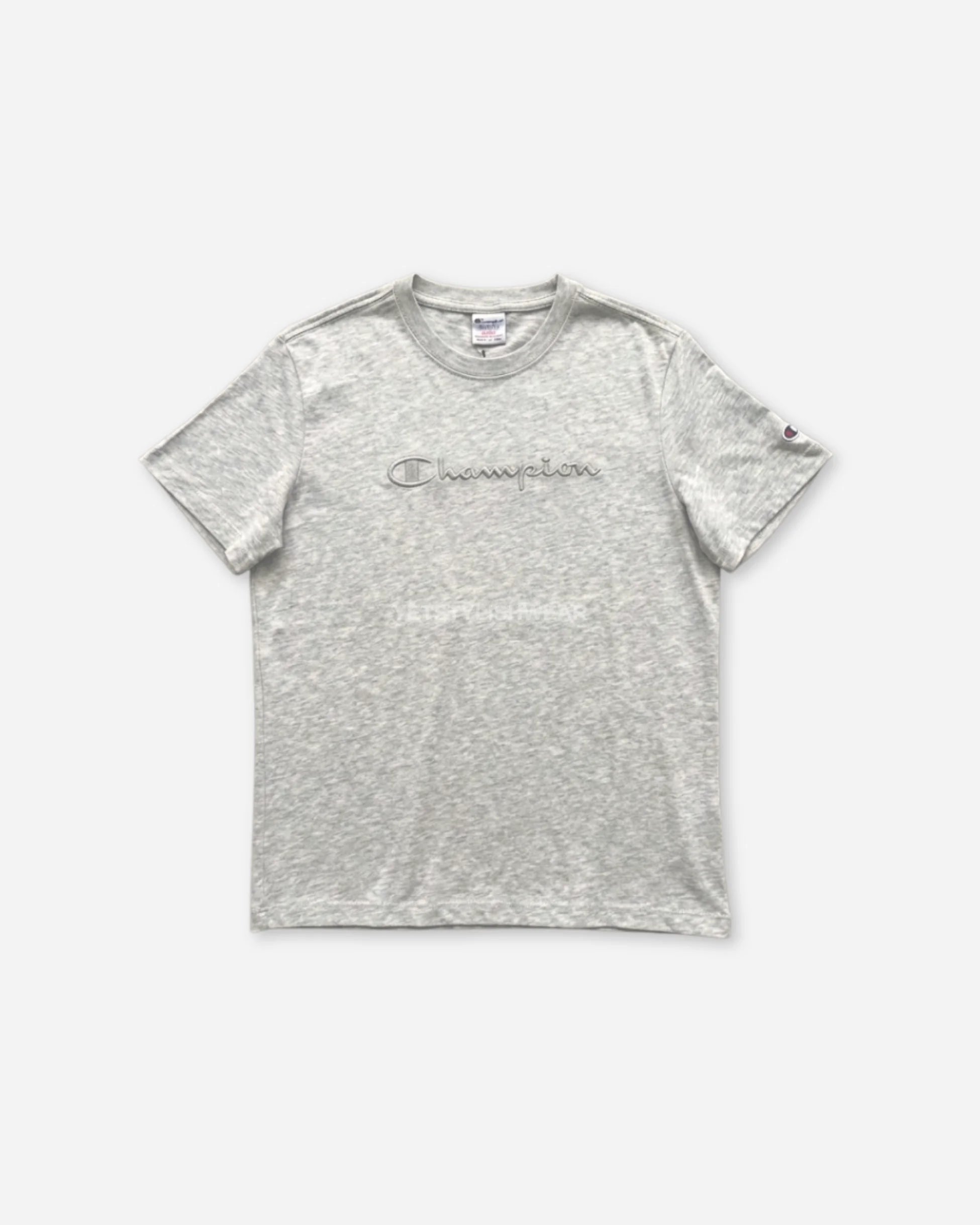 Big Logo Crewneck Tişört - Gri Melanj