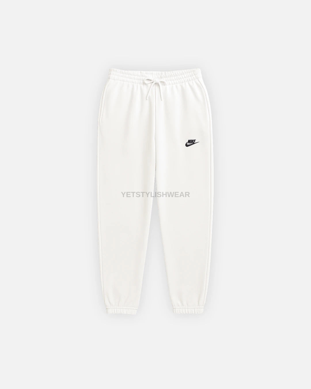 Club Fleece Eşofman Altı (Lastik Paça) - Ekru Beyaz