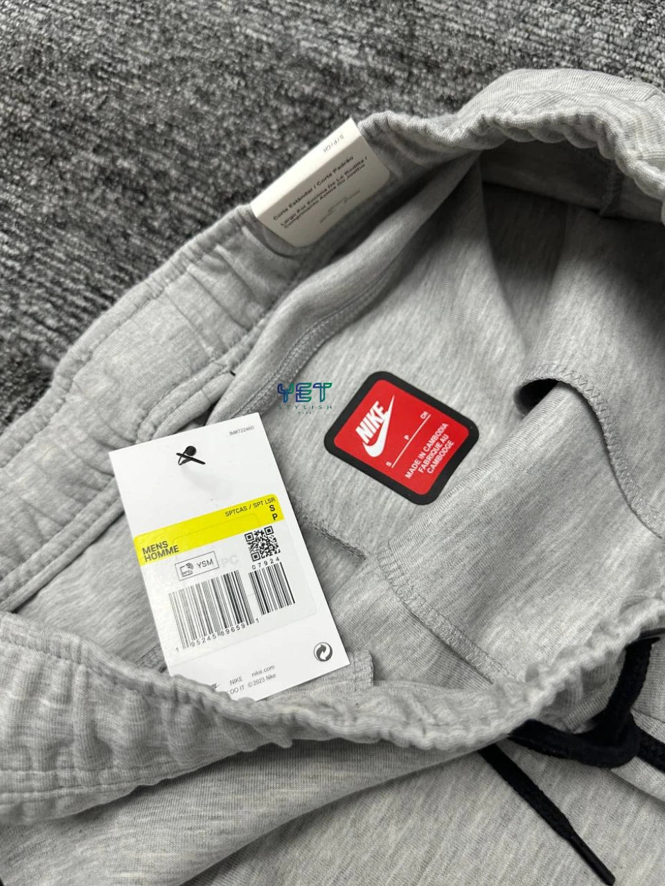 Tech Fleece Windrunner Şort - Gri Melanj