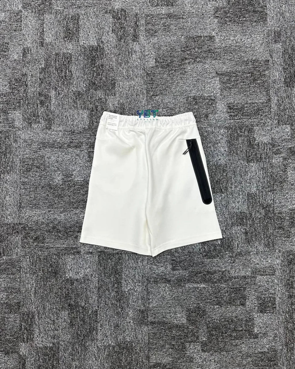 Tech Fleece Şort - Ekru Beyaz