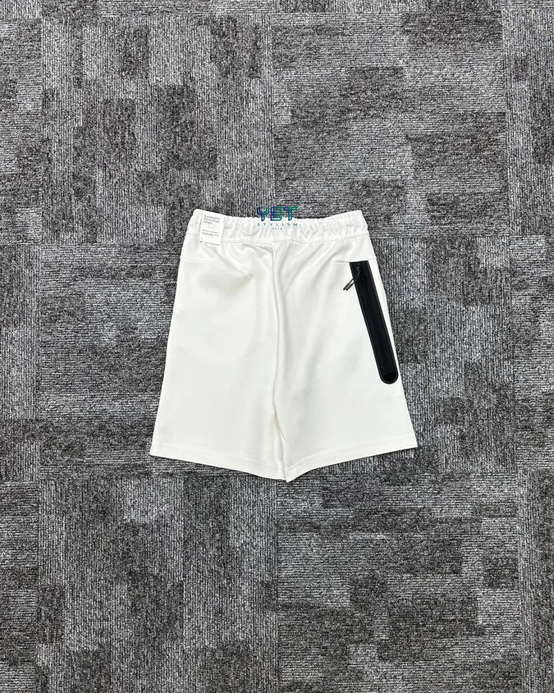 Tech Fleece Şort - Ekru Beyaz