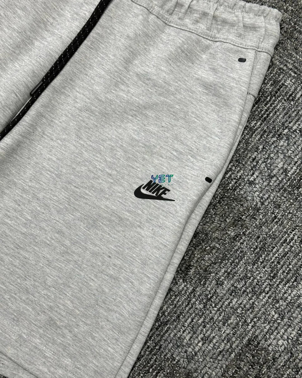 Tech Fleece Şort - Gri Melanj