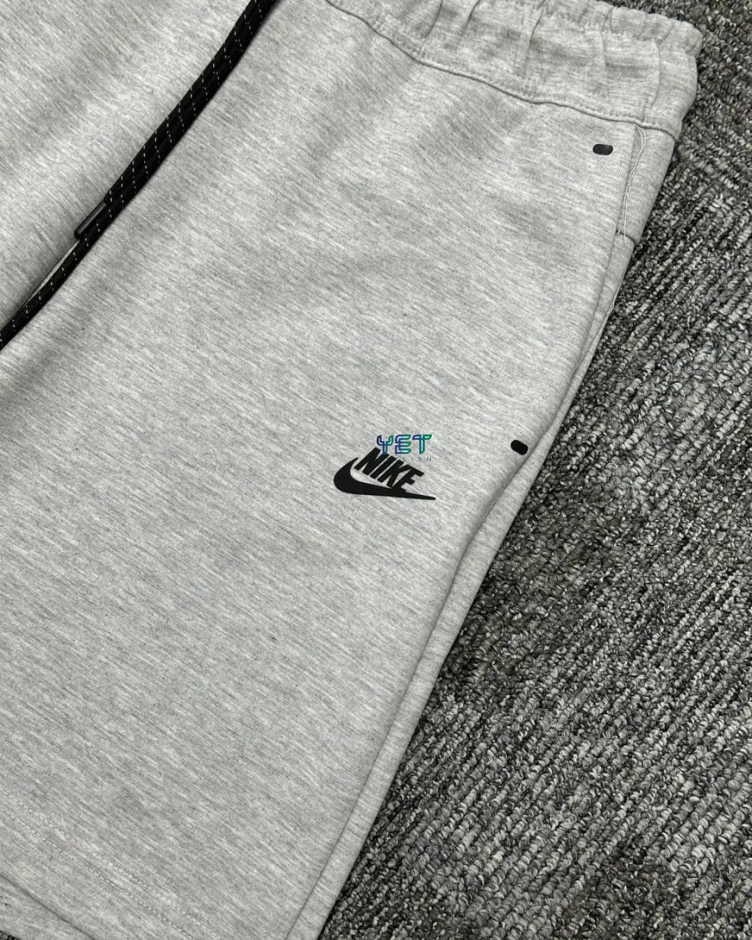 Tech Fleece Şort - Gri Melanj