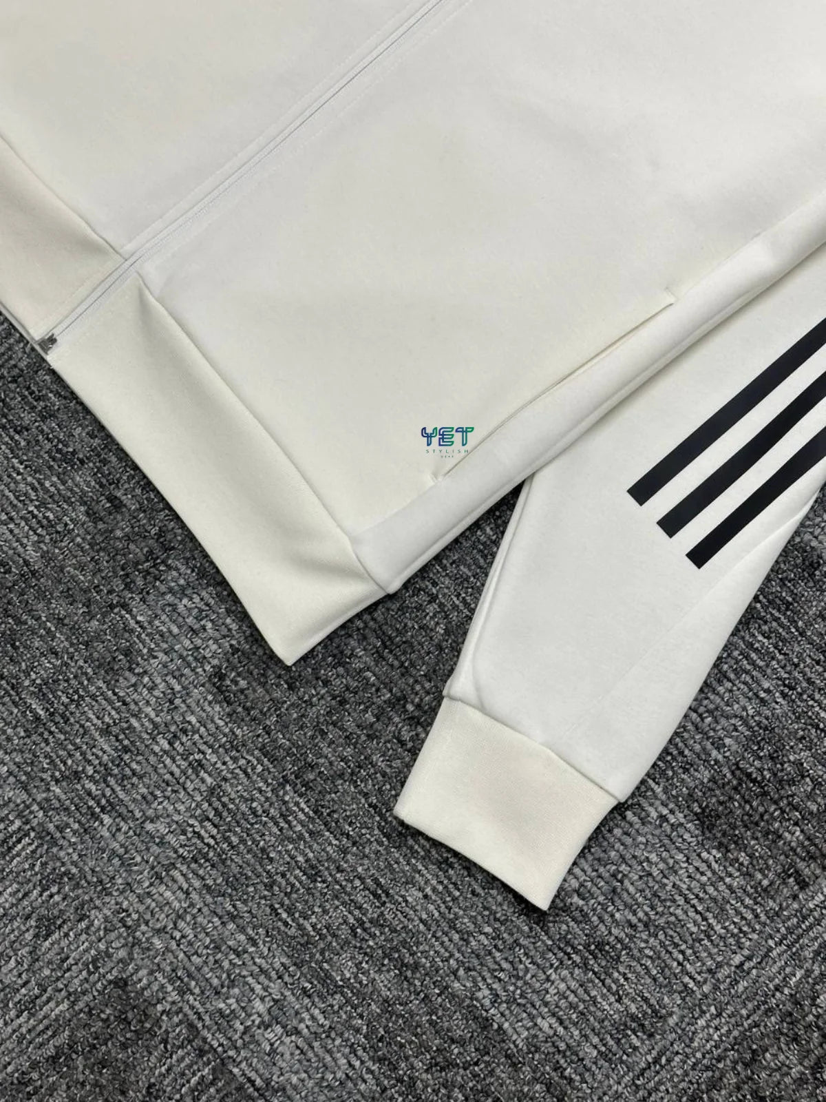 Future Icon 3-Stripes Hırka - Ekru Beyaz