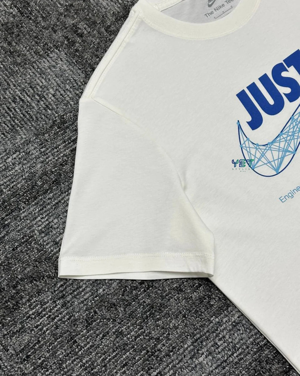 Just Do It Tişört - Ekru Beyaz