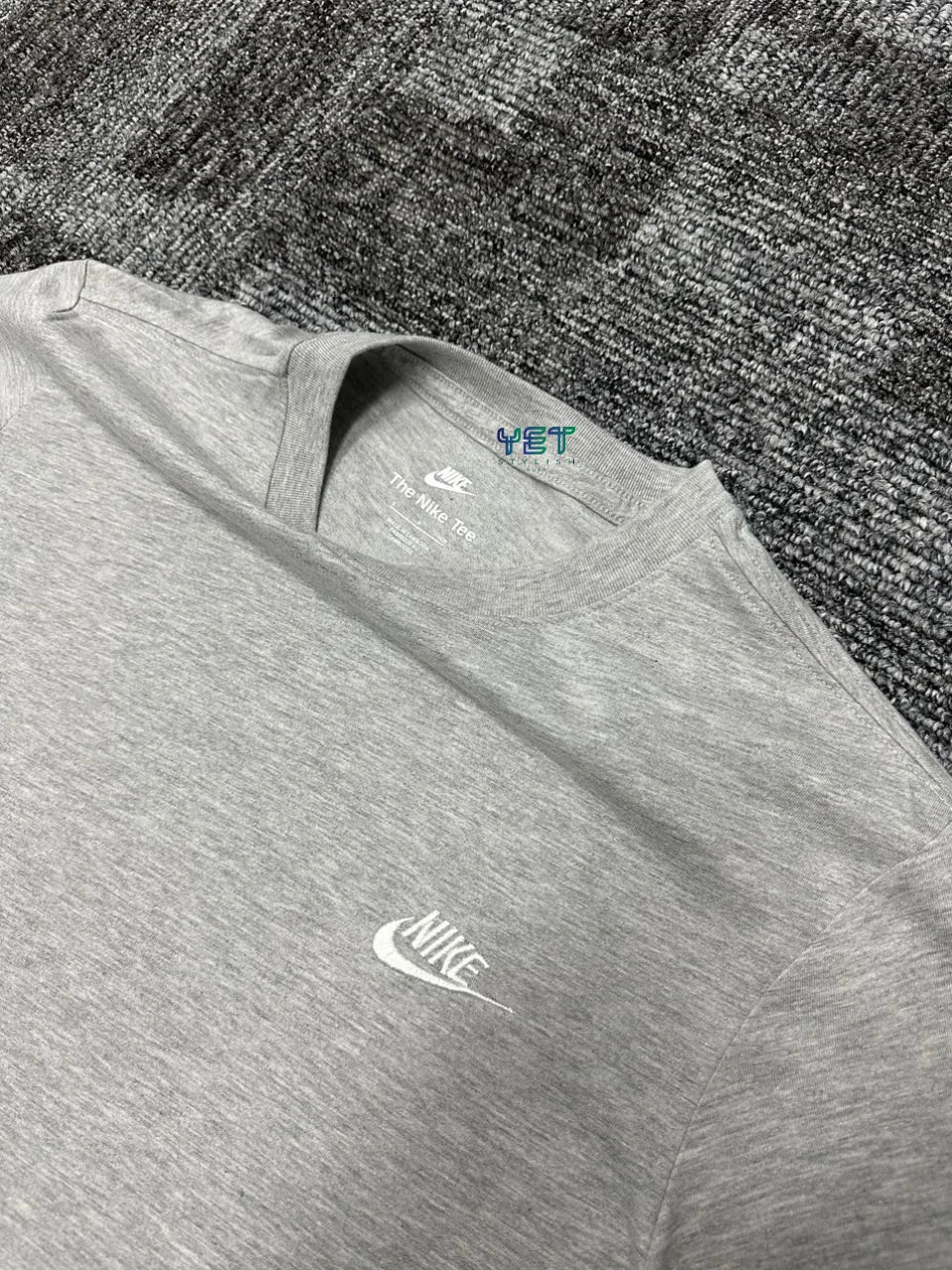 Club Fleece Tişört - Gri Melanj
