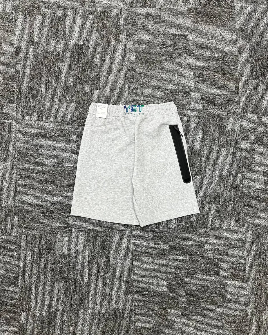 Tech Fleece Şort - Gri Melanj
