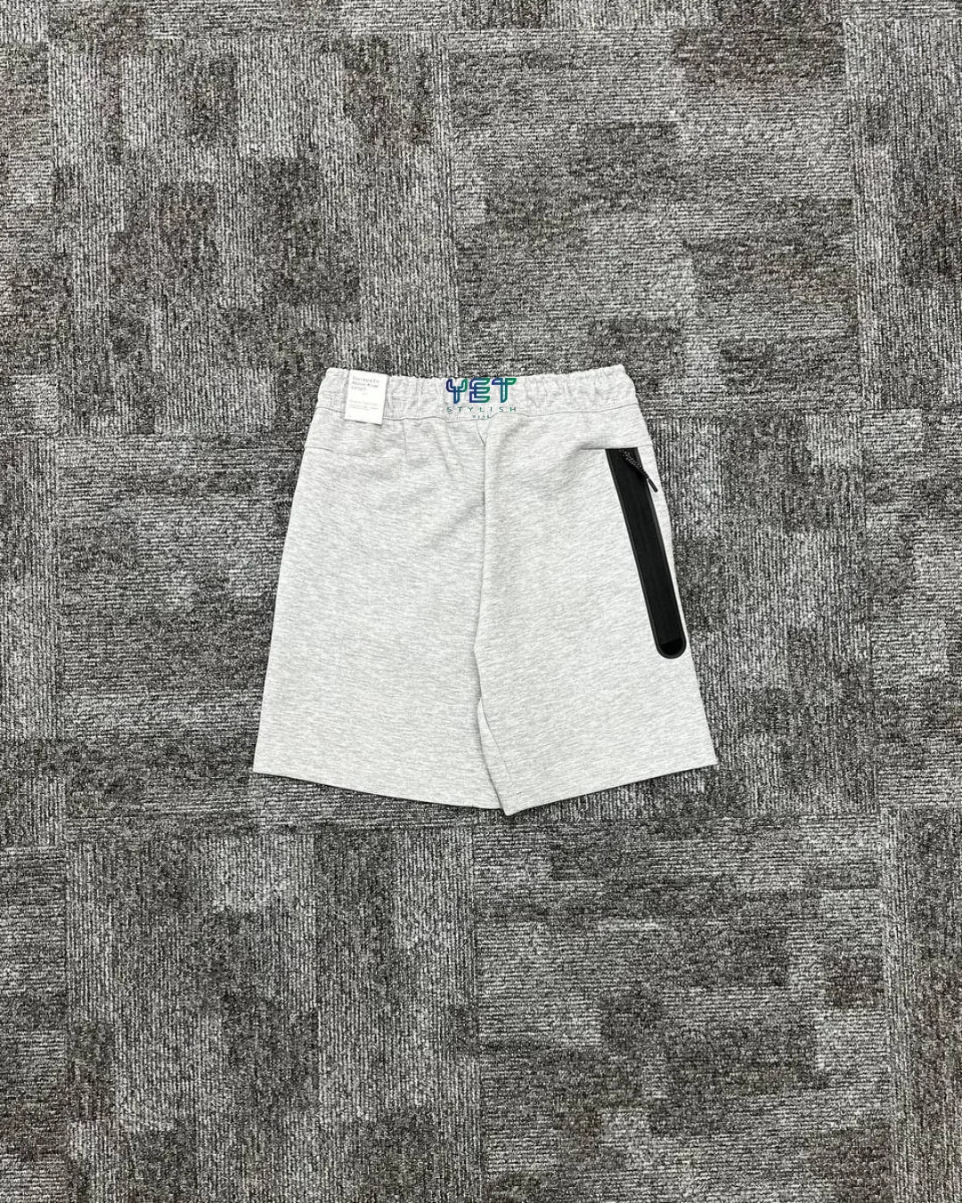 Tech Fleece Şort - Gri Melanj
