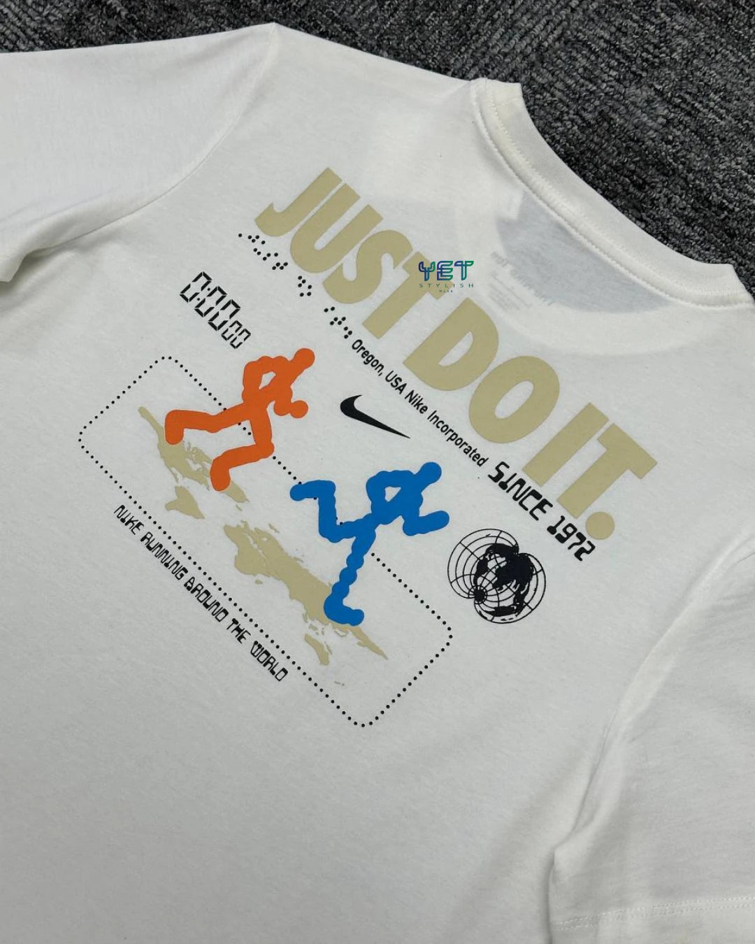 Running Tişört - Ekru Beyaz