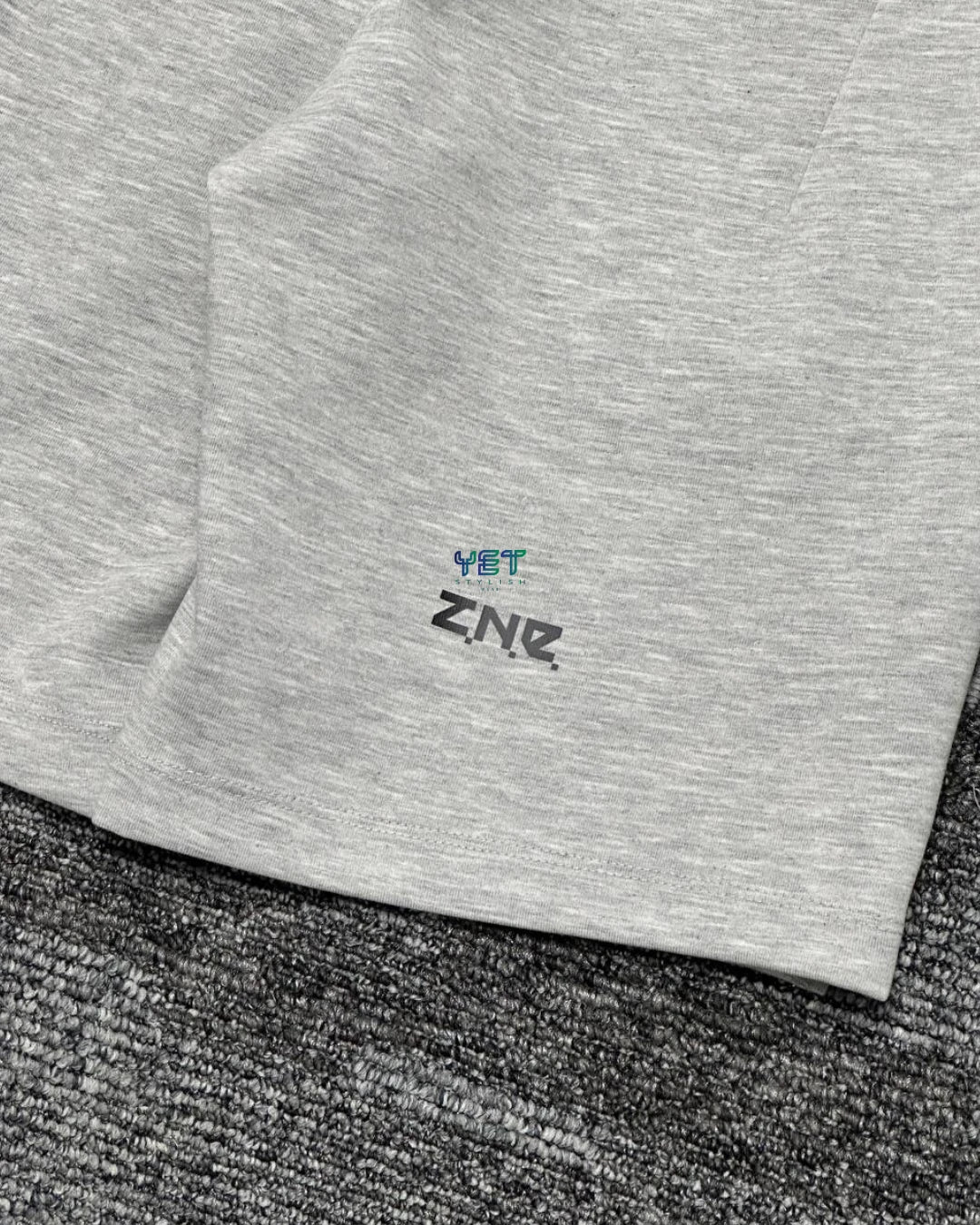 Z.N.E Premium Şort - Gri Melanj
