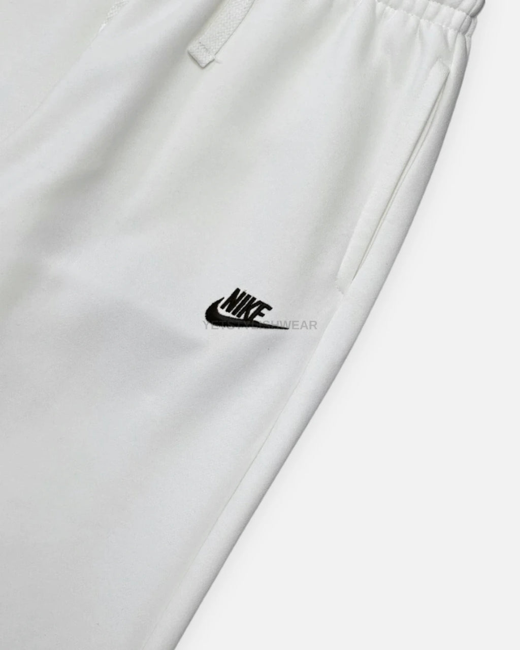 Club Fleece Eşofman Altı (Lastik Paça) - Ekru Beyaz