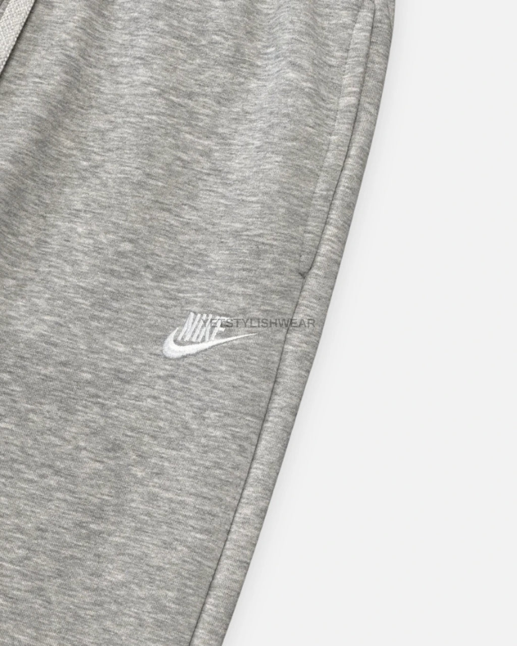 Club Fleece Eşofman Altı (Lastik Paça) - Gri Melanj