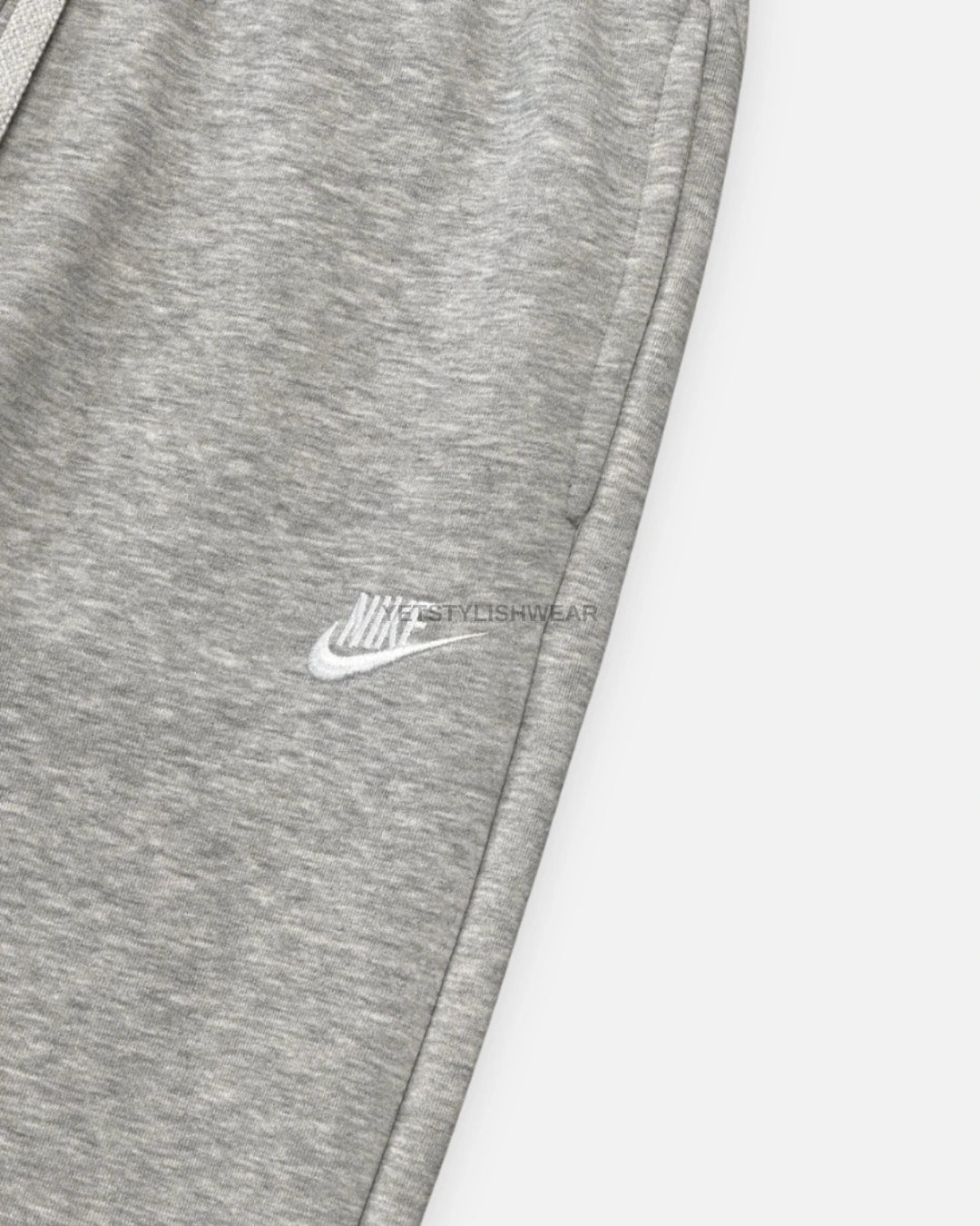 Club Fleece Eşofman Altı (Lastik Paça) - Gri Melanj