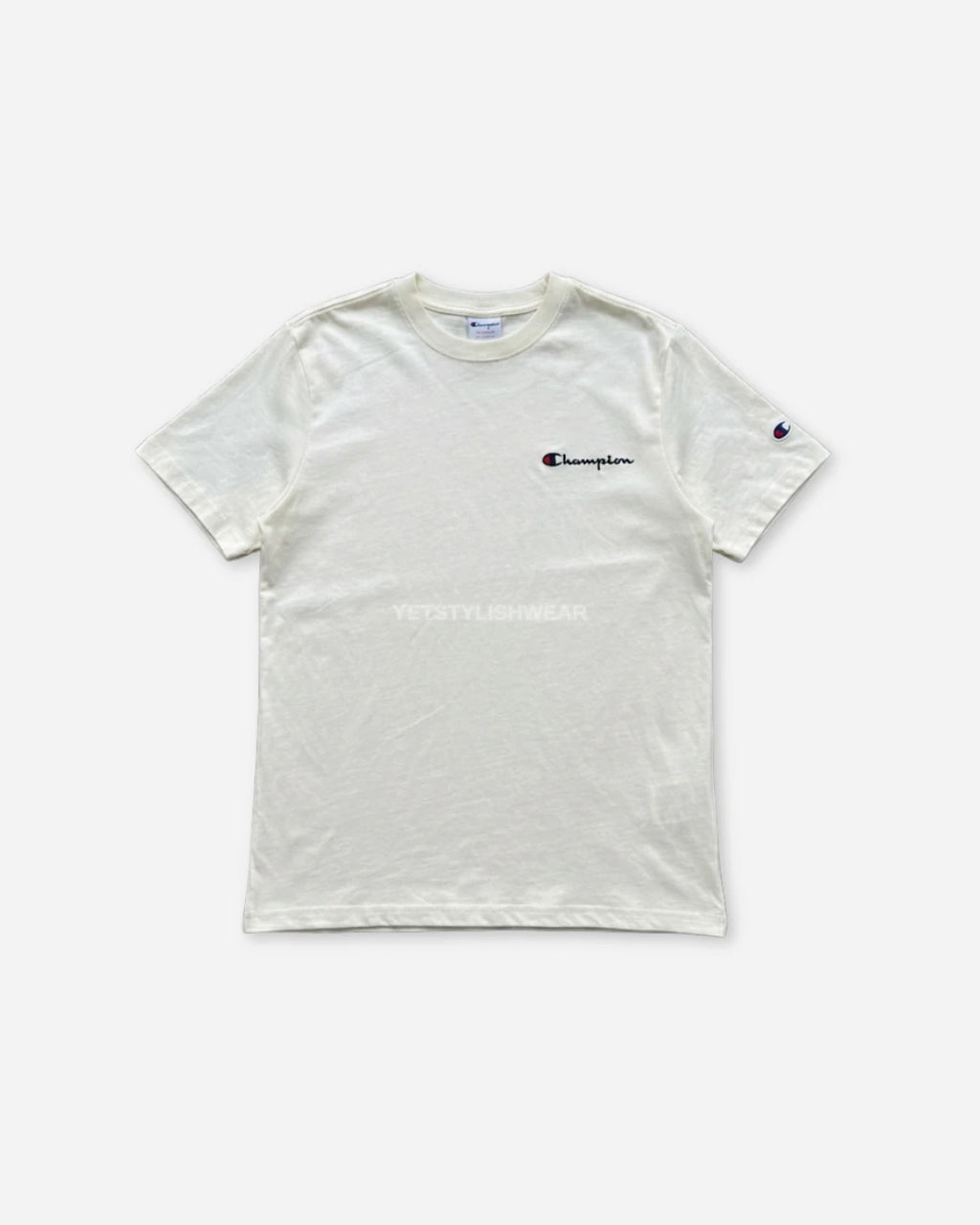 Crewneck Tişört - Ekru Beyaz