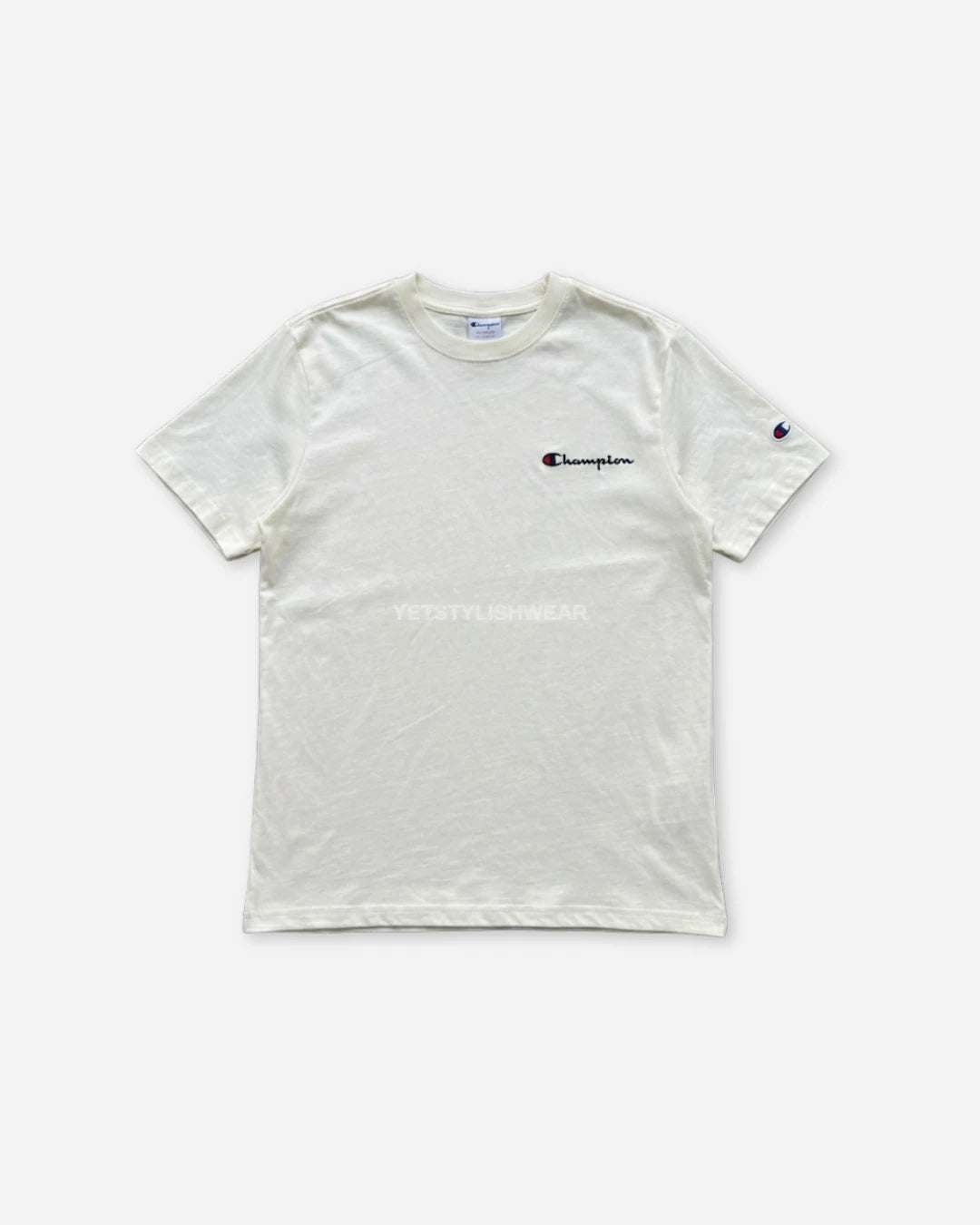 Crewneck Tişört - Ekru Beyaz