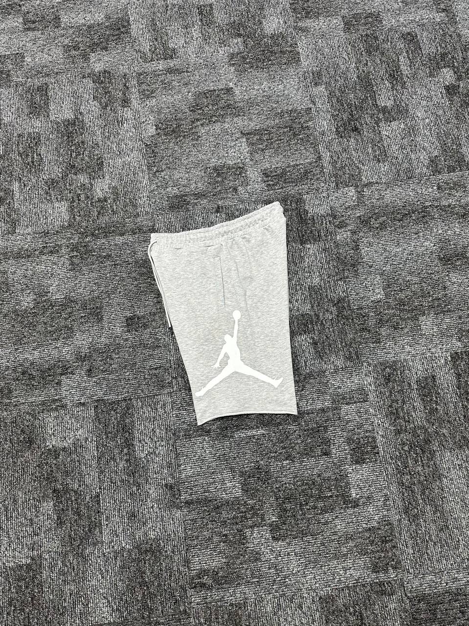 Jrdn Jumpman Logo Fleece Şort - Gri Melanj