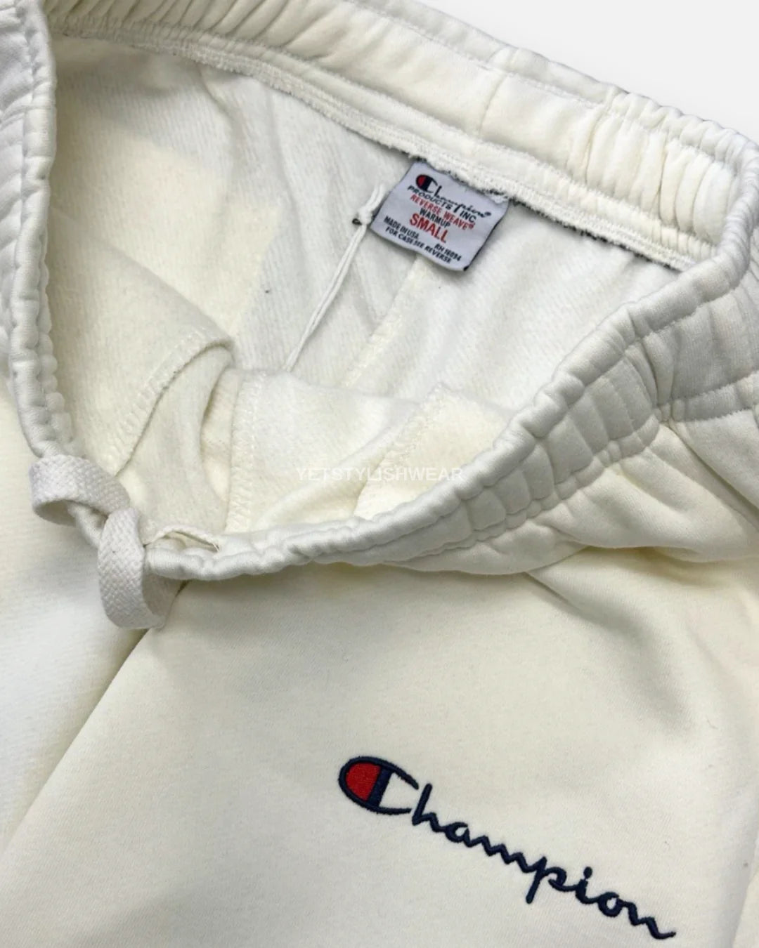 Small Script Logo Fleece Eşofman Altı - Ekru Beyaz