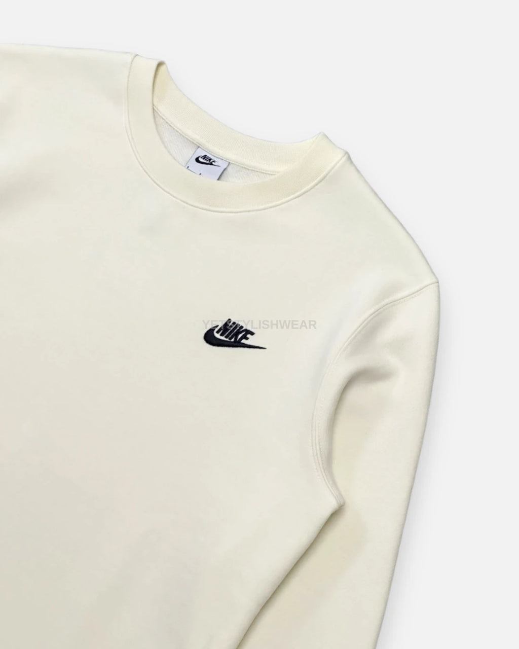 Club Fleece Sweatshirt - Ekru Beyaz