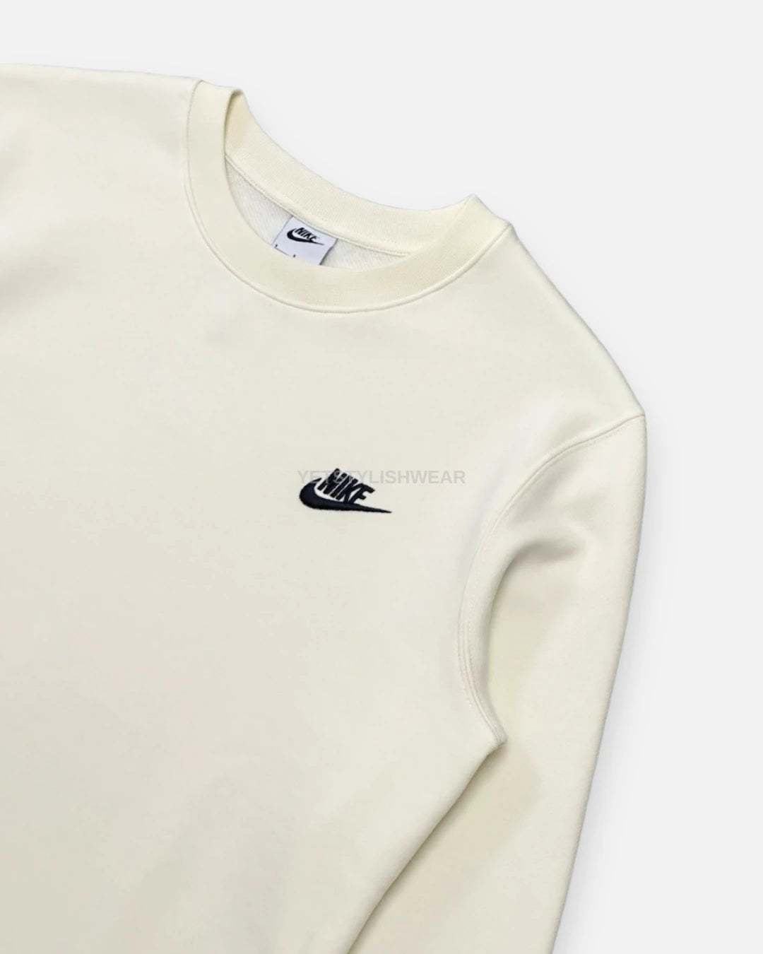 Club Fleece Sweatshirt - Ekru Beyaz